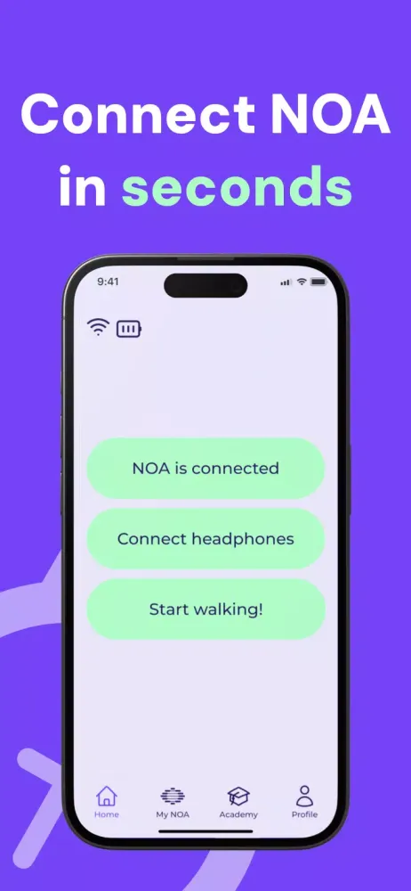 ภาพหน้าจอของ NOA companion
