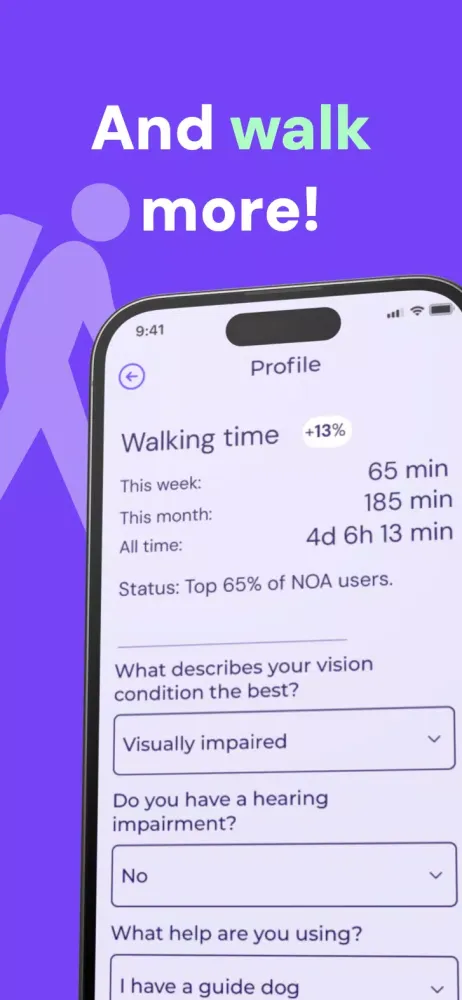 ภาพหน้าจอของ NOA companion