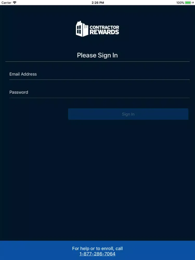 Ảnh chụp màn hình của Contractor Rewards iPad 