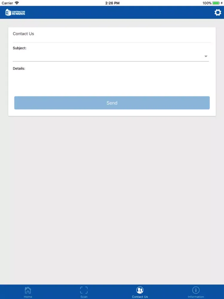 Ảnh chụp màn hình của Contractor Rewards iPad 
