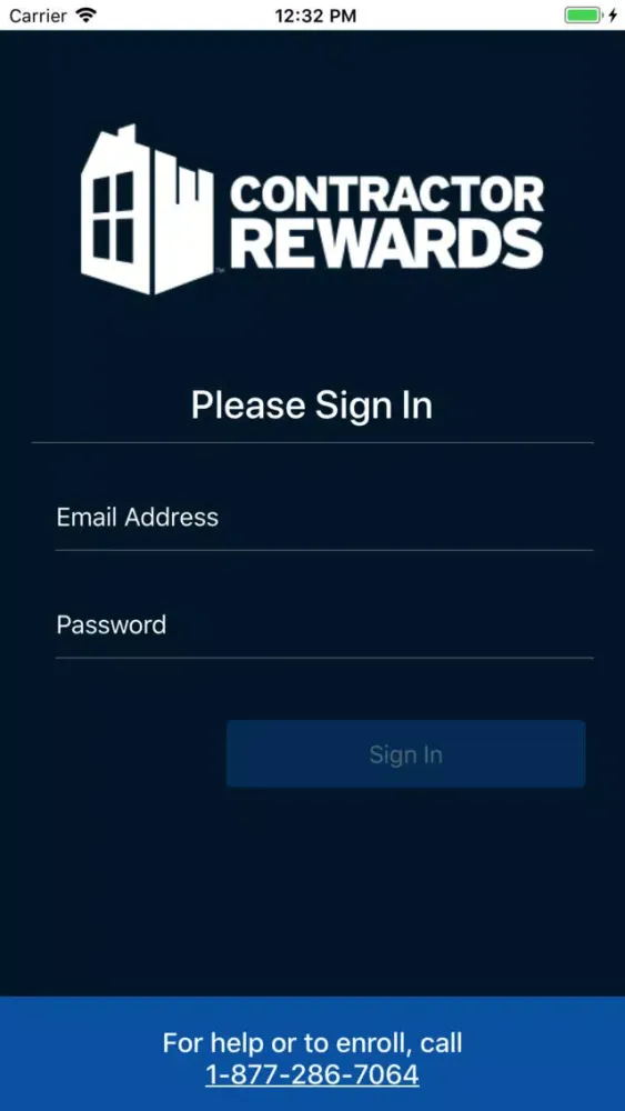 Ảnh chụp màn hình của Contractor Rewards