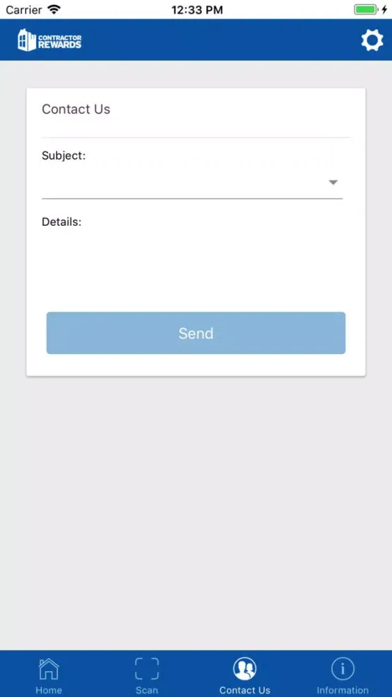 Ảnh chụp màn hình của Contractor Rewards