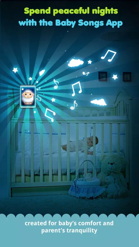 Baby songs 2 : bed time companion with lullabies,white noises and night light Screenshots
