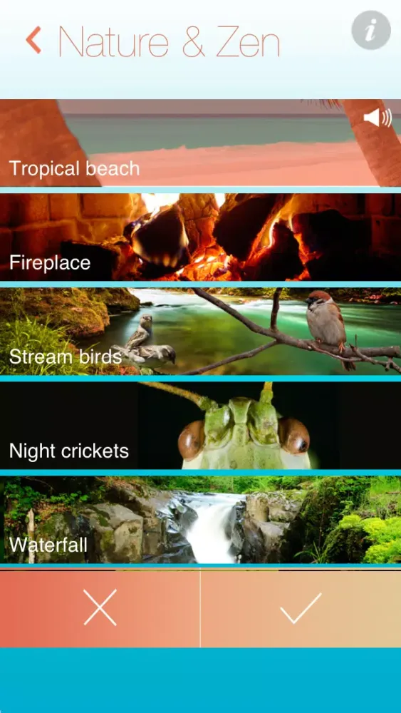 Capturas de tela do Baby Relax - white noise, nature and zen sounds to lull baby