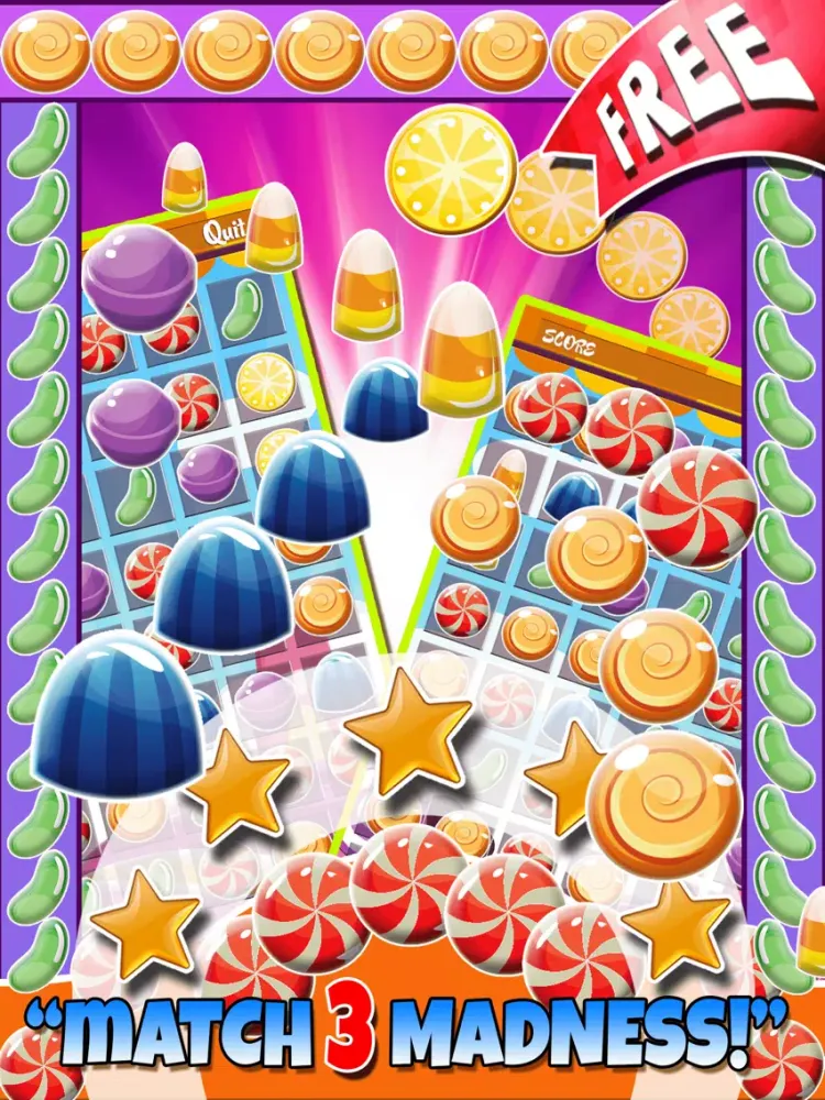 Capturas de pantalla de Jewel Games Candy Christmas 2014 Edition 2 - Fun Candies and Diamonds Swapping Game For Kids HD FREE iPad 