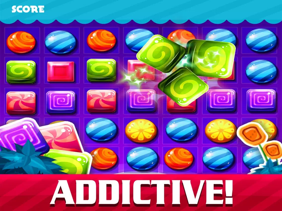 Candy Pop Puzzle 2015 - Soda Match 3 Candies Game For Children HD FREE iPad  स्क्रीनशॉट