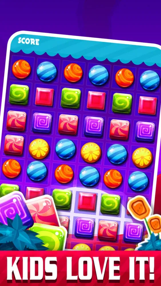 Candy Pop Puzzle 2015 - Soda Match 3 Candies Game For Children HD FREE स्क्रीनशॉट