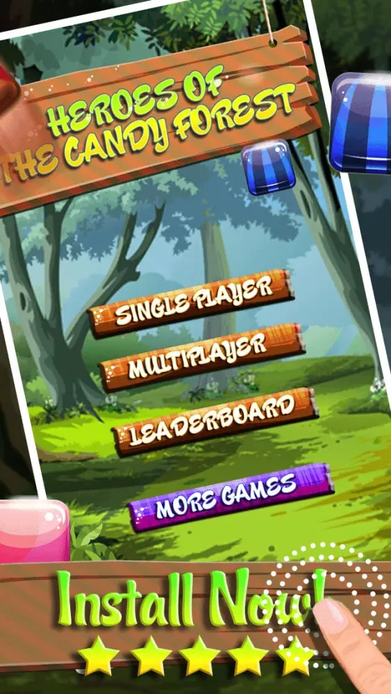 Capturas de tela do Heroes Of The Candy Forest - Match-3 Puzzle And Logic Game Mania