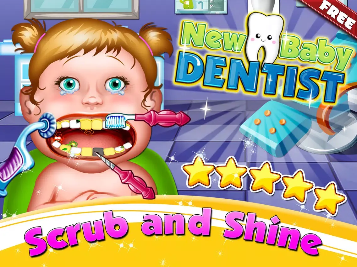 Capturas de pantalla de New-born Baby Dentist - mommy's crazy doctor office & little kids teeth iPad 