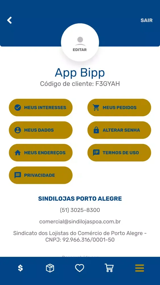 Ảnh chụp màn hình của Sindilojas POA - Soluções
