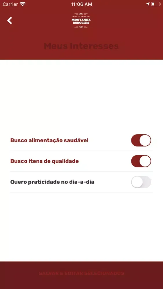 Montanha Burguers應用截圖