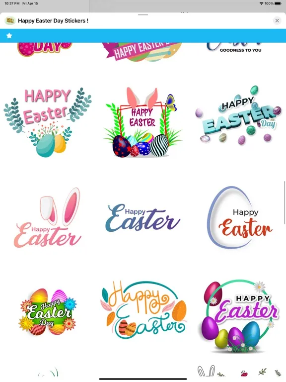 Скриншоты Happy Easter Day Stickers ! iPad 