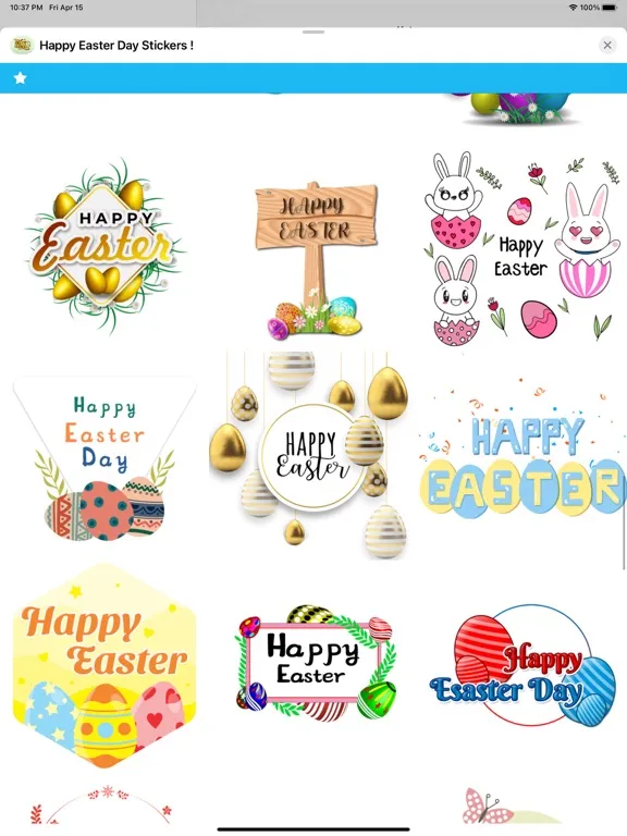 Скриншоты Happy Easter Day Stickers ! iPad 