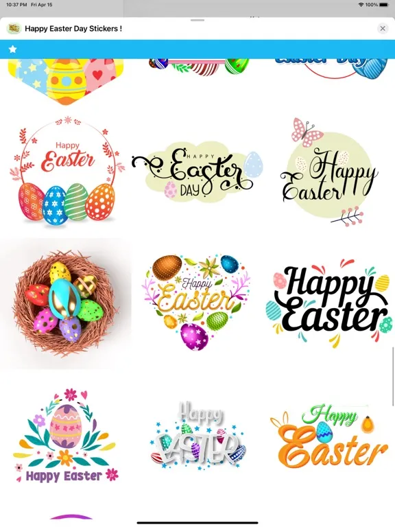 Скриншоты Happy Easter Day Stickers ! iPad 