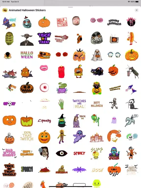 Capturas de tela do Animated Halloween Stickers iPad 