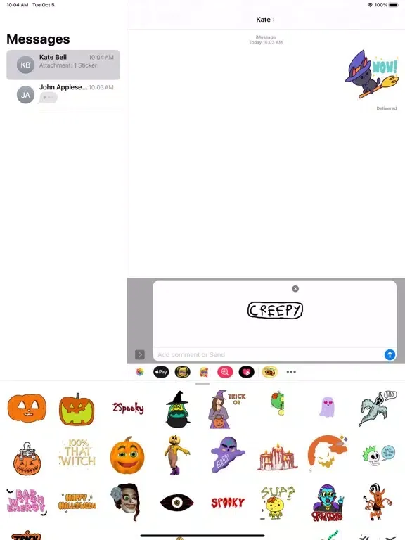 Capturas de tela do Animated Halloween Stickers iPad 