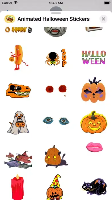 Capturas de tela do Animated Halloween Stickers