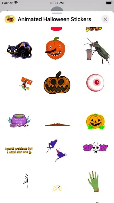 Capturas de tela do Animated Halloween Stickers