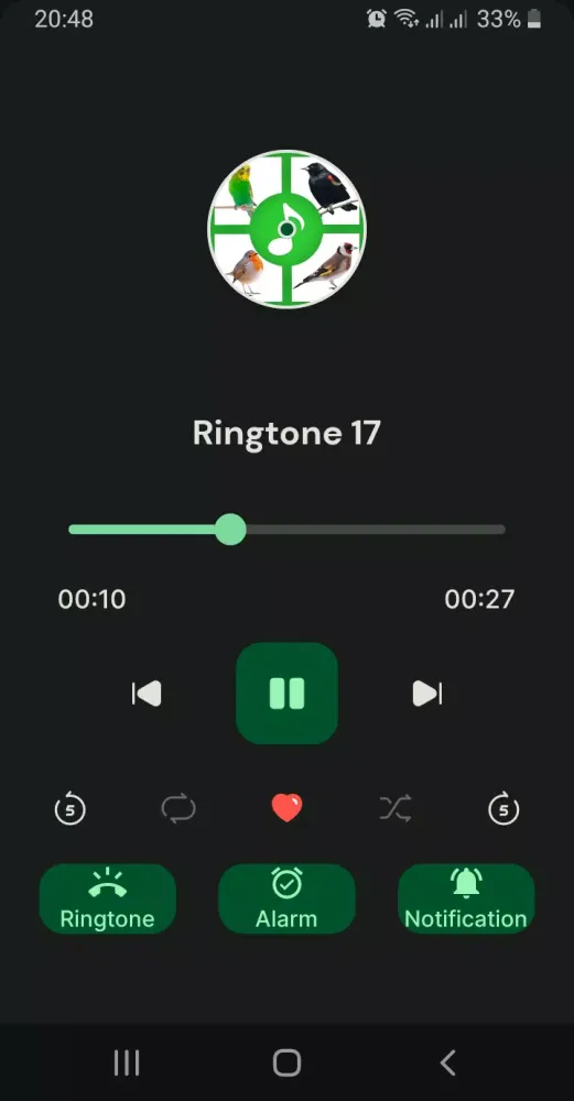 Скриншоты Birds Sounds And Ringtones