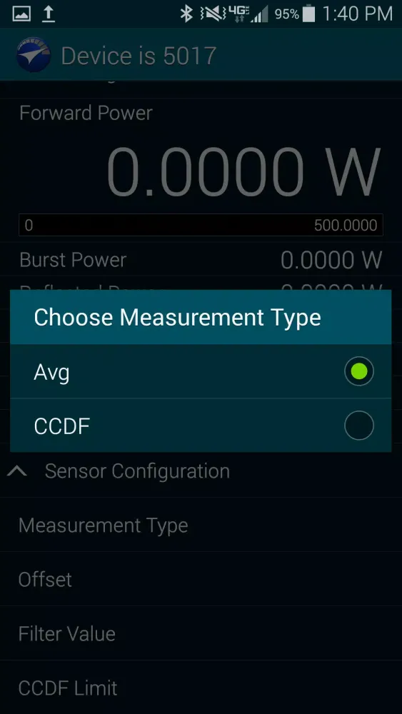 Capturas de tela do Bird RF Meter