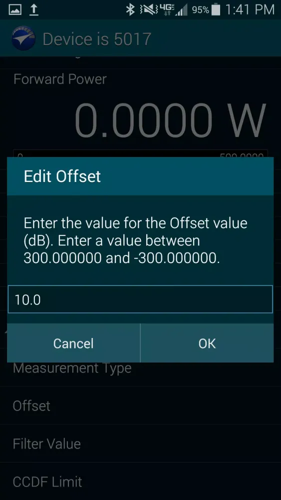 Capturas de tela do Bird RF Meter