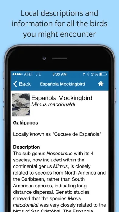 Screenshot di BirdsEye Galápagos