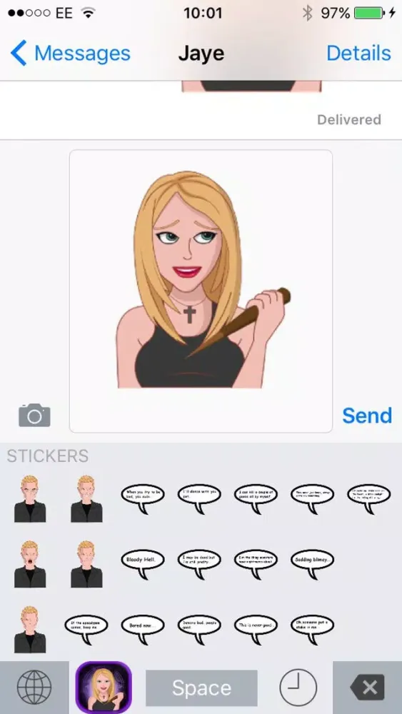 Slayer Fan Emoji Keyboard Screenshots