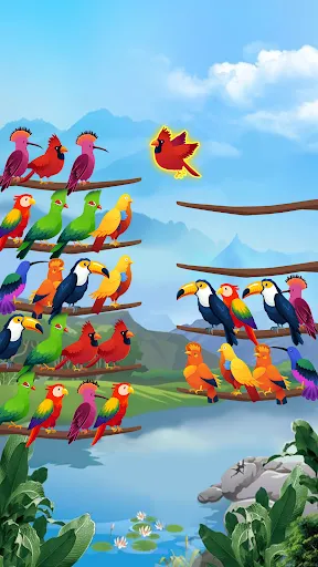 Tangkapan skrin Bird Sort - Color Puzzle