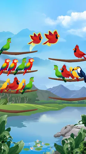 Tangkapan skrin Bird Sort - Color Puzzle