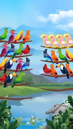 Tangkapan skrin Bird Sort - Color Puzzle