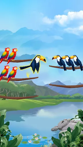 Tangkapan skrin Bird Sort - Color Puzzle