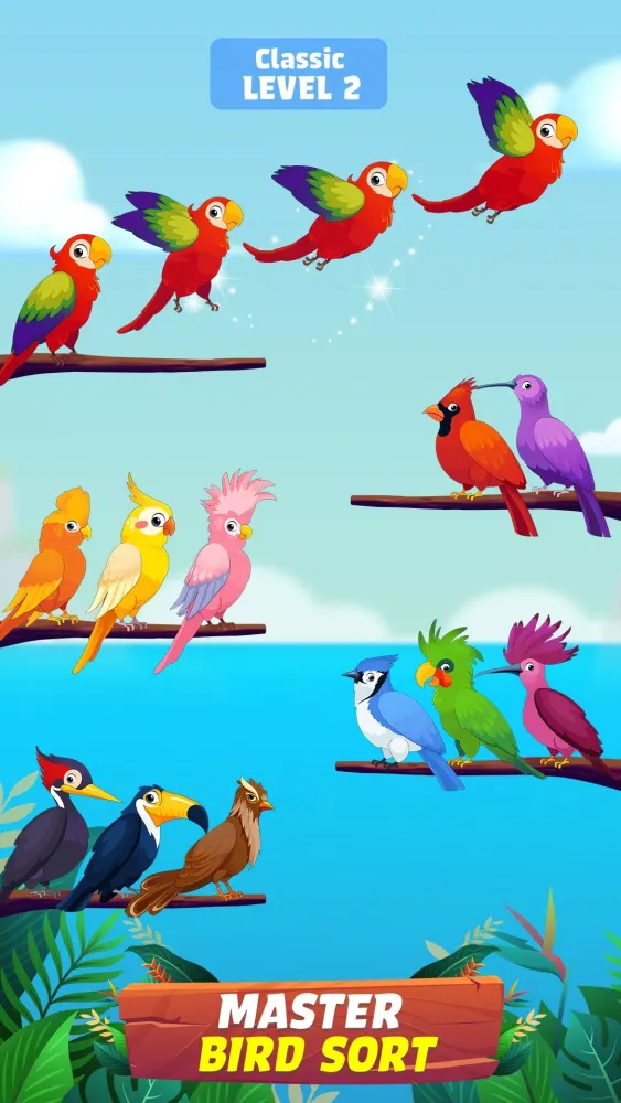 Bird Sort - Color Birds Game スクリーンショット