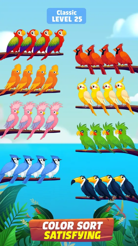 Bird Sort - Color Birds Game スクリーンショット