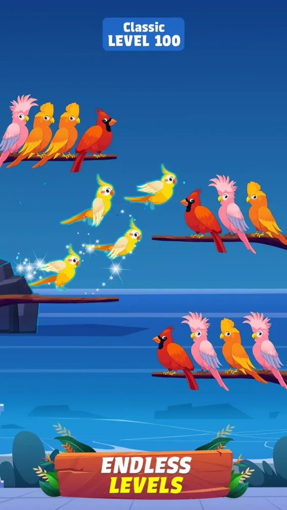 Bird Sort - Color Birds Game スクリーンショット