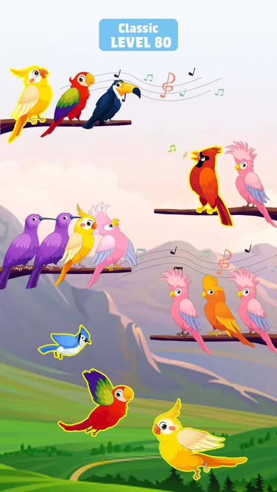 Bird Sort - Color Birds Game スクリーンショット