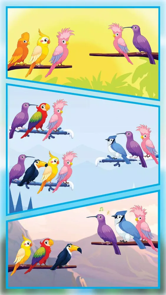 Bird Sort - Color Birds Game スクリーンショット