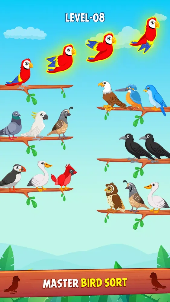 Screenshot di Bird Color Sort Puzzle