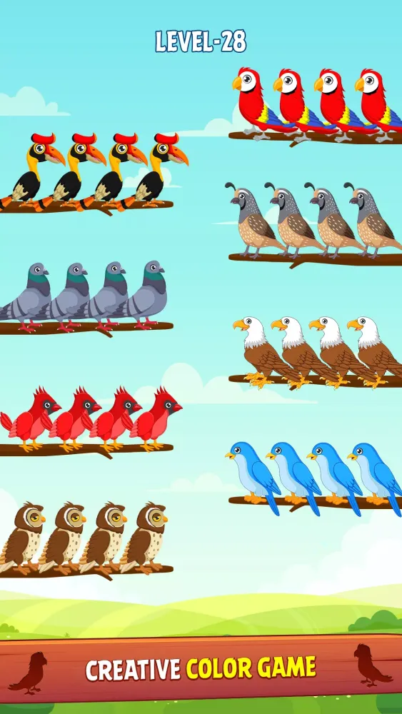 Screenshot di Bird Color Sort Puzzle