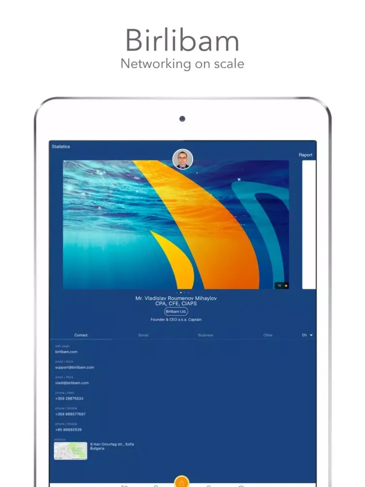 Birlibam Business Card Network iPad  Ekran Görüntüleri