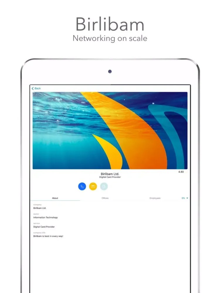 Birlibam Business Card Network iPad  Ekran Görüntüleri