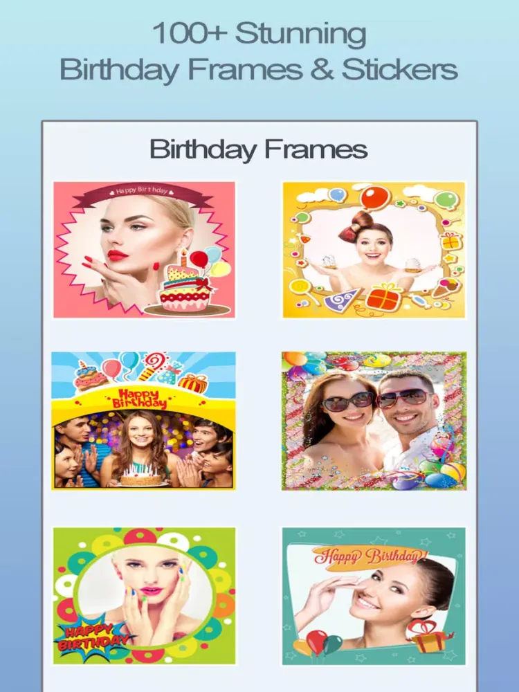 Happy Birthday Photo Frames FX iPad  Screenshots