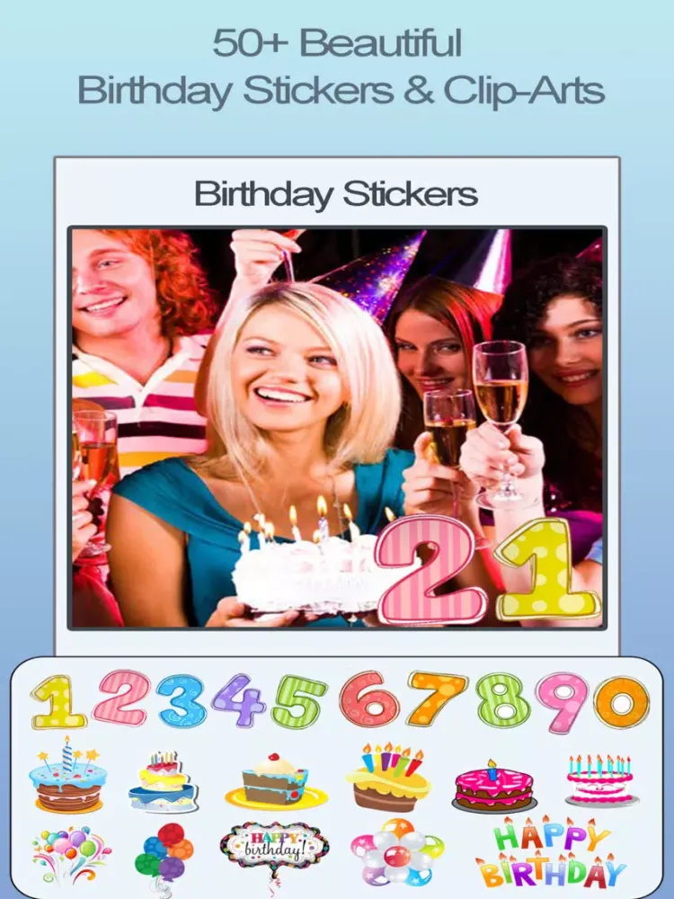 Happy Birthday Photo Frames FX iPad  Screenshots