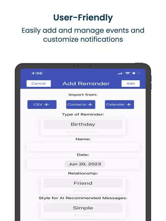 Скриншоты Birthday AI Reminders & Cards iPad 
