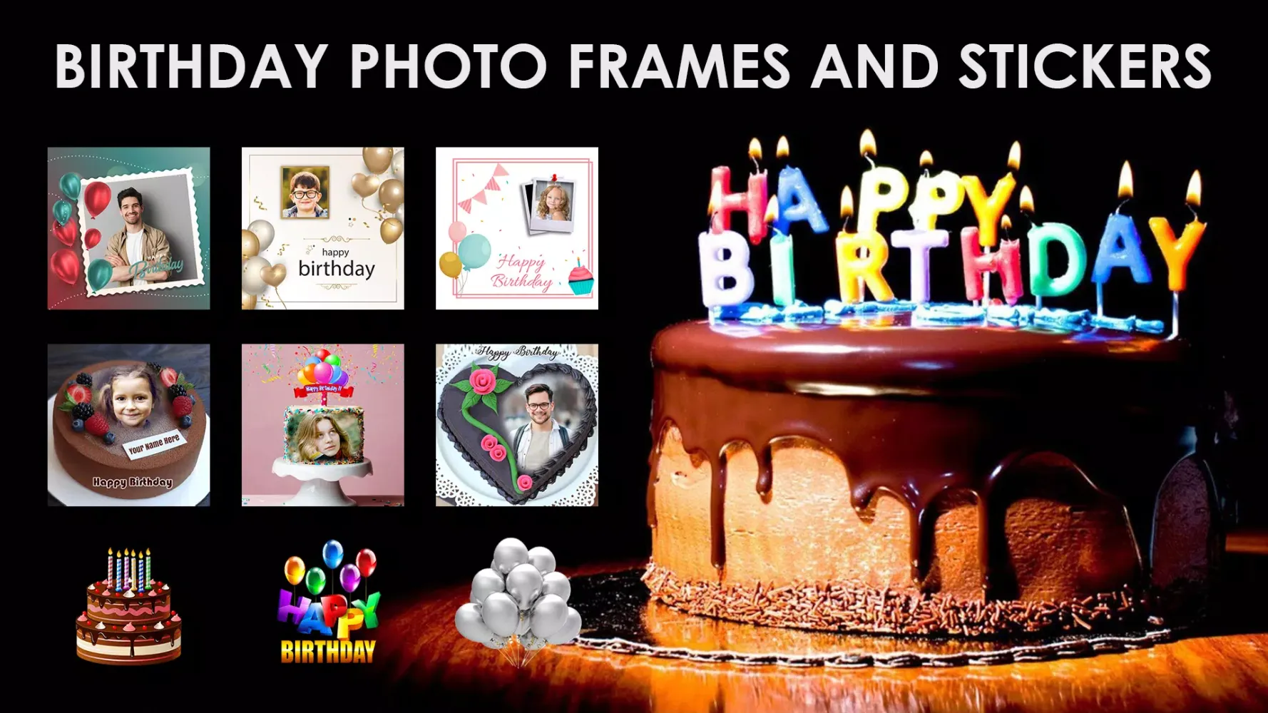 Tangkapan skrin Happy Birthday Photo Frames
