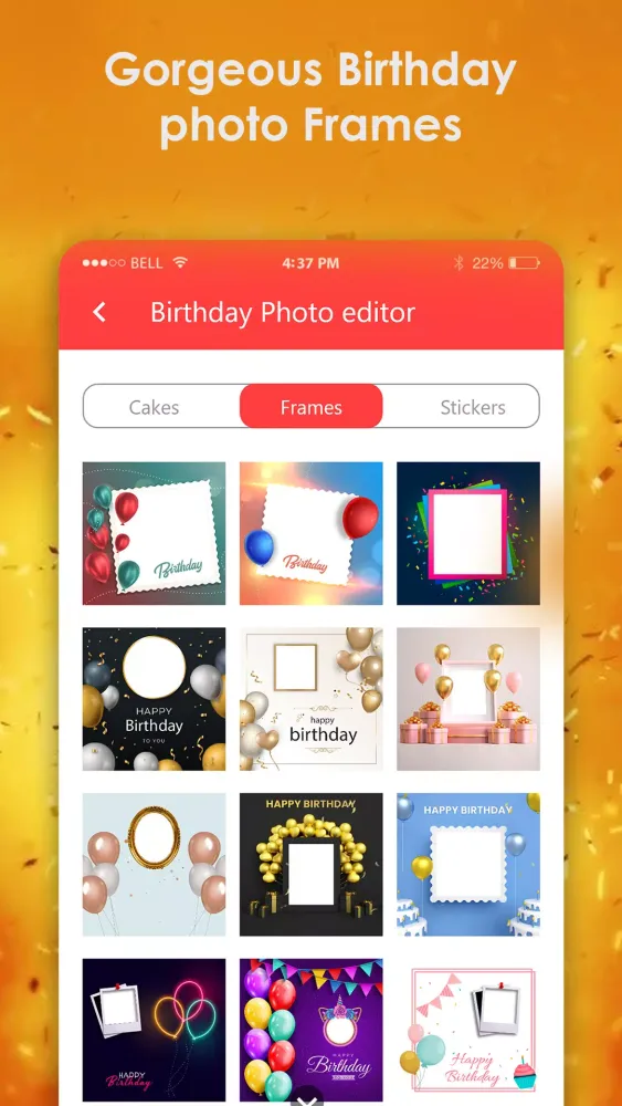 Tangkapan skrin Happy Birthday Photo Frames
