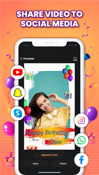 Birthday Photo Video Maker Ekran Görüntüleri