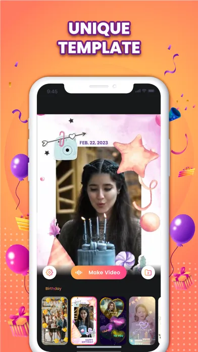 Birthday Photo Video Maker Ekran Görüntüleri