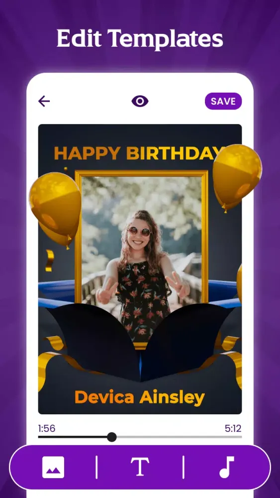 صور Birthday Reel Maker