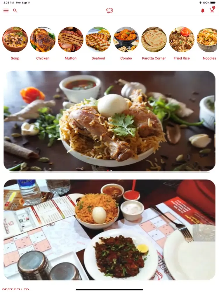 Biryani Bhavan Restaurant iPad  Screenshots