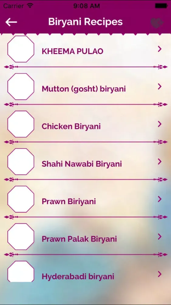 Captures d'écran de Biryani Recipes - Non Veg Meat & Chicken Food 2017